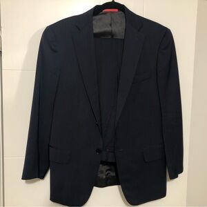 Isaia Aquaspider Solid Navy Suit 2-Bt Sz EU 46 S / US 36  S / W 30